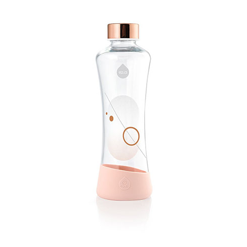Metallic Rose Gold üvegkulacs, 550 ml, rose gold-rózsaszín