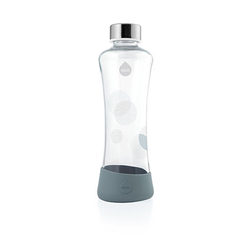 Metallic Silver üvegkulacs, 550 ml, ezüst-acélkék