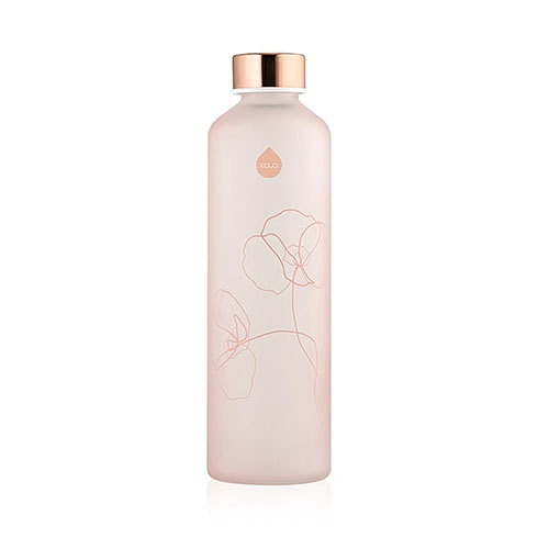 Mismatch Bloom homokfúvott üvegkulacs, 750 ml, rose gold