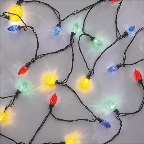 LED karácsonyi toboz fényfüzér (9.8 méter/50 LED) multicolor, 8 beépített program