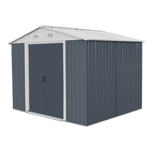 8 x 8 Plus fém kerti ház - sötétszürke-szürke