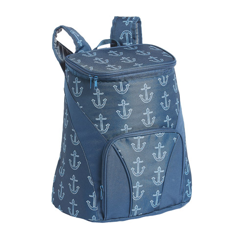 Hűtő-hátizsák (15L) horgony minta, kék