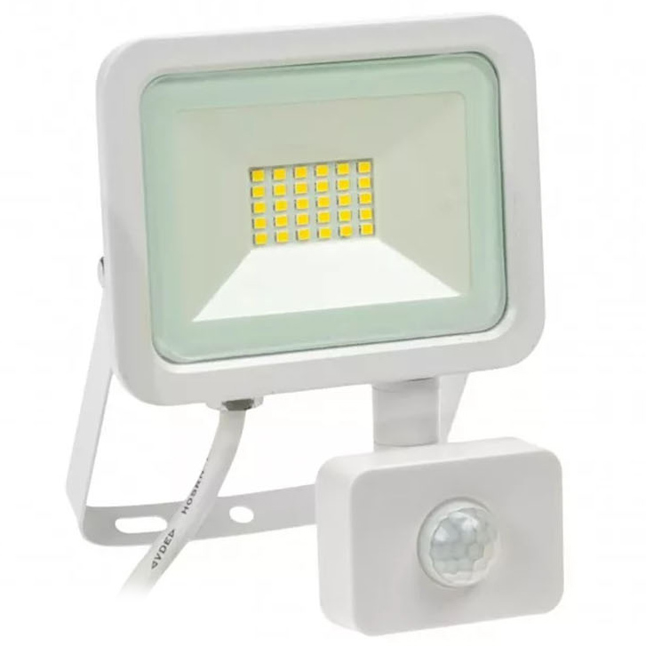Noctis Lux LED reflektor mozgásérzékelővel, fehér (20W/1750Lumen) természetes fehér