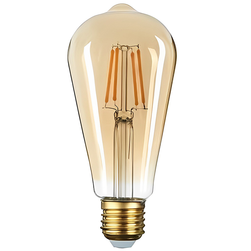 E27 LED izzó Vintage filament (6W/300°) ST64 - extra meleg fehér