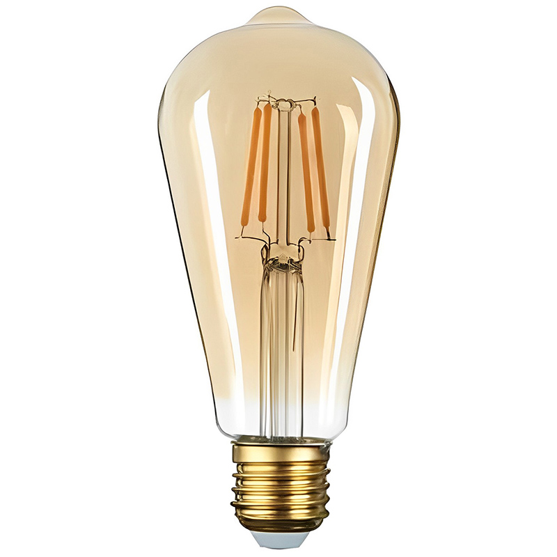 E27 LED izzó Vintage filament (8W/360°) ST64 - extra meleg fehér, dimmelhető