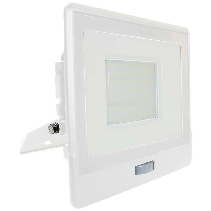 DIY LED reflektor vízmentes kötődobozzal és beépített mozgásérzékelővel, fehér (50W/100°) meleg fehér