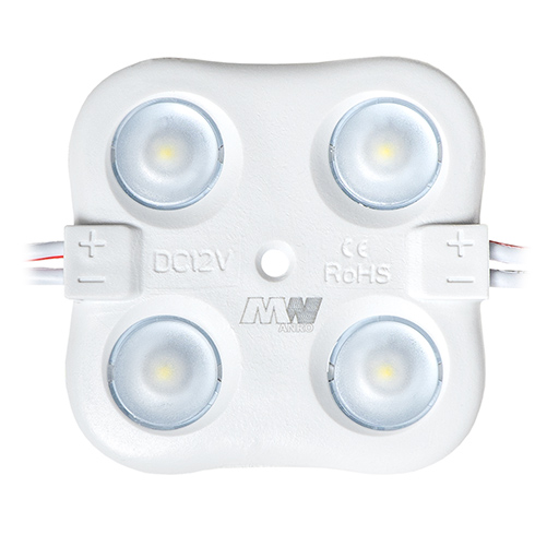 LED modul 2.0W (2835x4/170°/IP67) világító reklámtáblába - hideg fehér Kifutó!