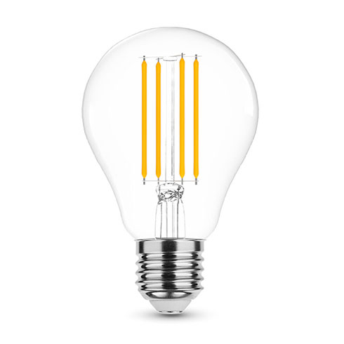 E27 LED izzó Retro filament (8W/360°) Körte - meleg fehér, dimmelhető