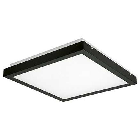 Tybia mennyezeti LED lámpa, négyzet alakú, mozgásérzékelős (38W/3800lm) fekete, természetes fehér