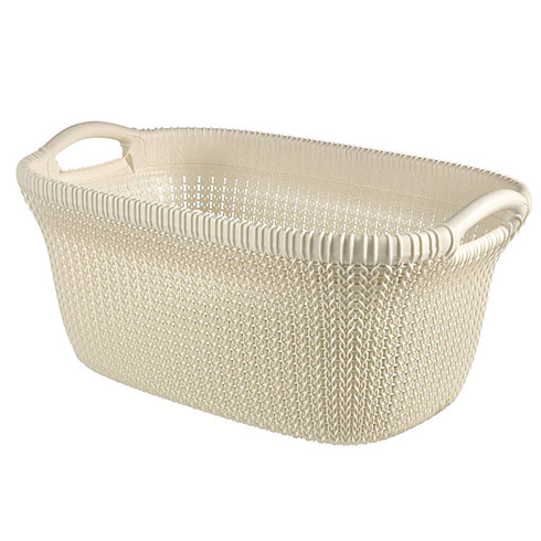 KNIT kötött hatású kosár (40L) - Krém