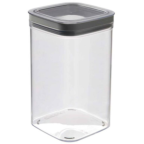 Dry Cube tároló doboz tetővel (1,8L) - Átlátszó-szürke