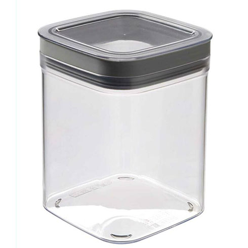 Dry Cube tároló doboz tetővel (1,3L) - Átlátszó-szürke