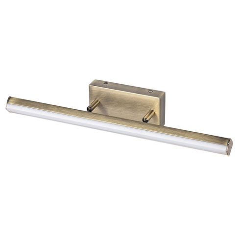 Silas tükörvilágító LED dönthető fejjel, bronz (18W, 62cm) természetes fehér
