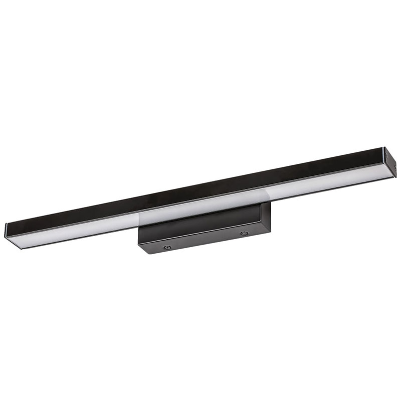 Tükörvilágító LED lámpa John (12W, 49 cm) meleg fehér - fekete