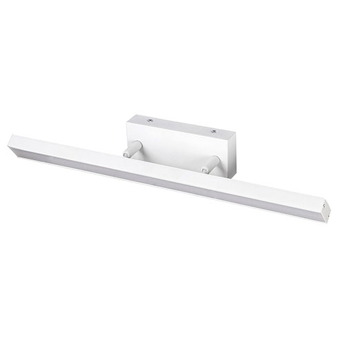 Tükörvilágító LED lámpa dönthető fejjel, matt fehér (12W, 49cm) meleg fehér
