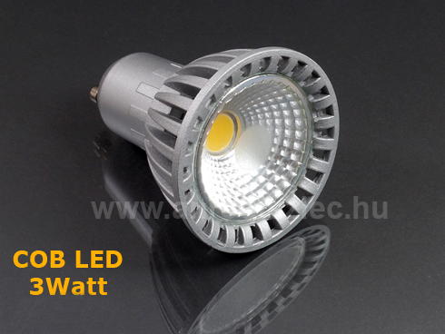 LED lámpa GU10 (3W/50°) meleg fehér OP