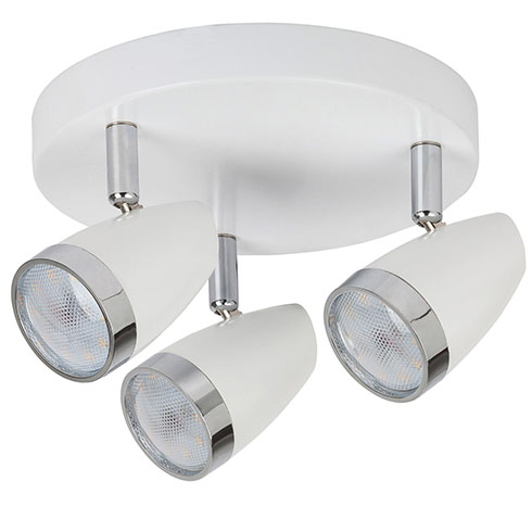 Karen mennyezeti spot LED lámpatest (3x4W) fehér-króm, meleg fehér