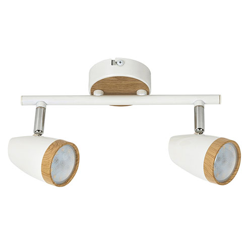 Karen mennyezeti spot LED lámpatest (2x4W) fehér-bükk, meleg fehér