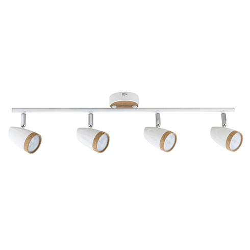 Karen mennyezeti spot LED lámpatest (4x4W) fehér-bükk, meleg fehér