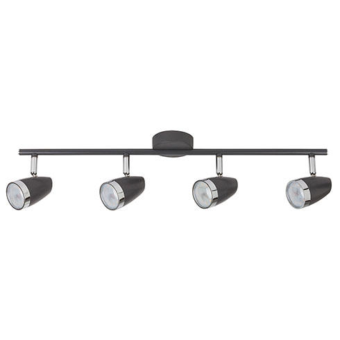 Karen mennyezeti spot LED lámpatest (4x4W) antracit-króm, meleg fehér