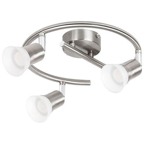 Riley mennyezeti spot LED lámpatest (3x4W) szatén-króm, meleg fehér