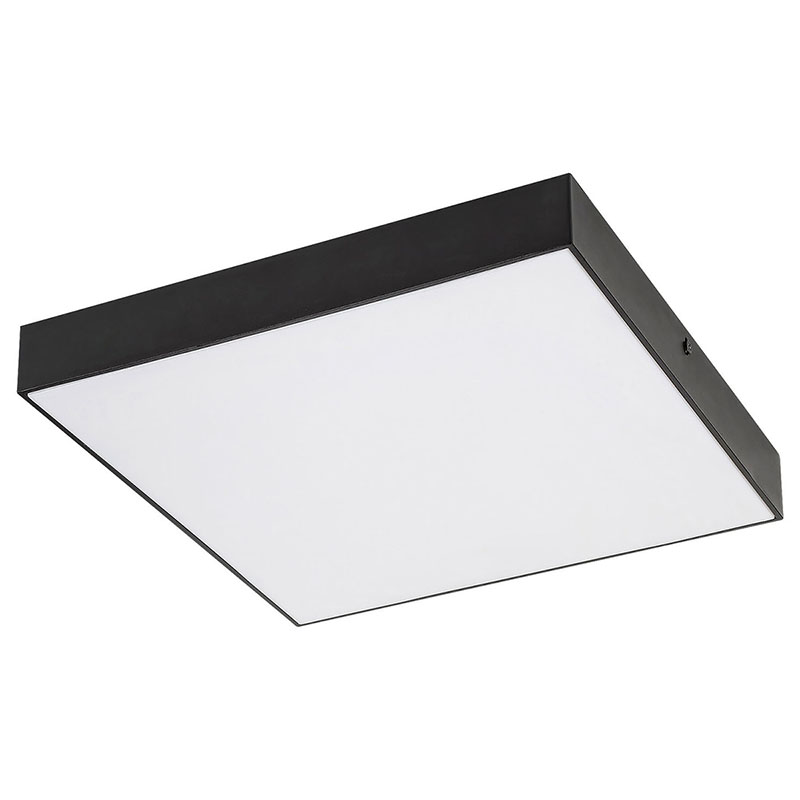 Fekete keretes LED panel mennyezeti lámpa, TARTU IP44 (24W/2500lm) vált. színhőm.