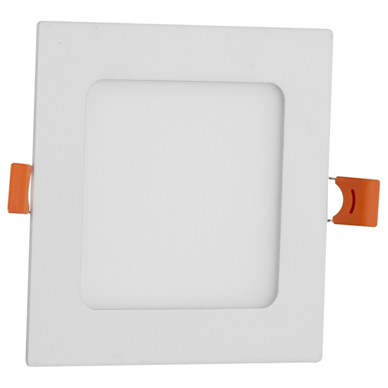 Süllyeszthető LED panel (116 mm - négyzet) 6W - hideg fehér, fehér