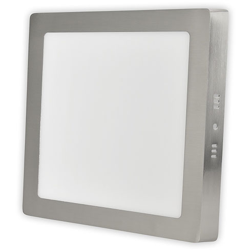 Falon kívüli LED panel (négyzet alakú) 18W - szatén-nikkel, természetes fehér