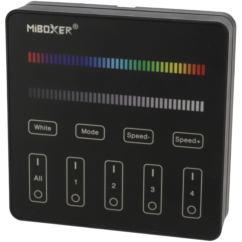 B3B , Group Control RGBW Fali RGB+fehér LED szalag távirányító panel, B3: elemes, fekete