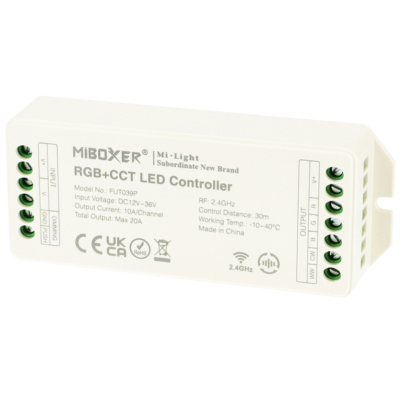 Group Control RGB+CCT csoport (zóna) vezérlő Full color LED szalaghoz (20A) FUT039P