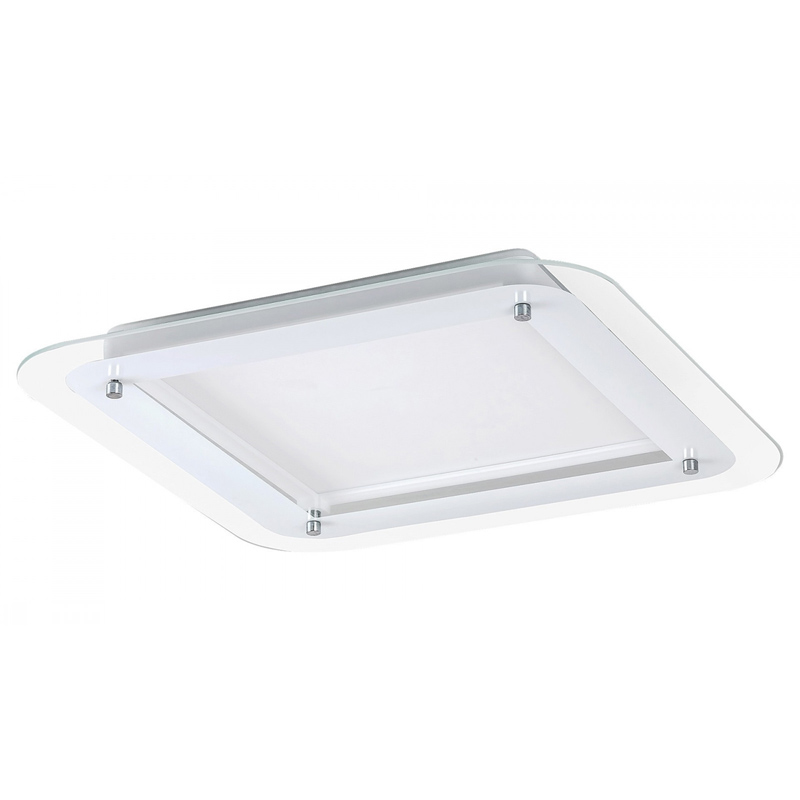 Lorna rá- és beépíthető mennyezeti LED lámpa (22W/2200lm), négyzet, természetes fehér, fehér