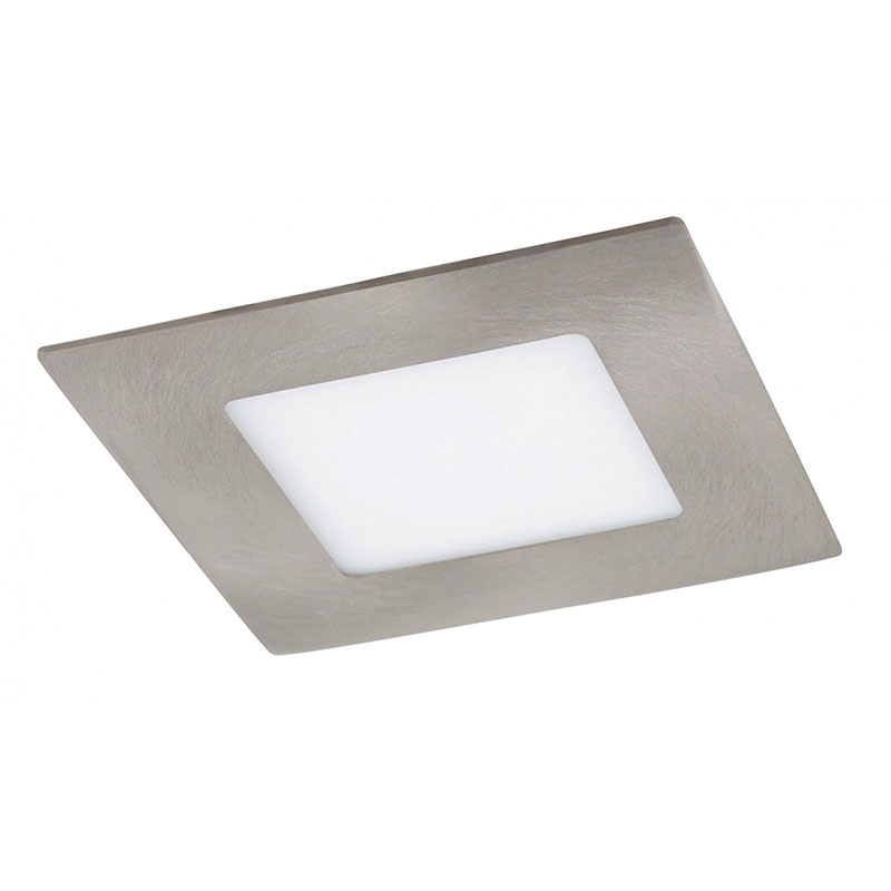 Lois beépíthető lámpa 3W LED, négyzet alakú, szatén króm - meleg fehér