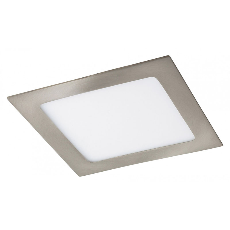 Lois beépíthető lámpa 12W LED, négyzet alakú, szatén króm - meleg fehér