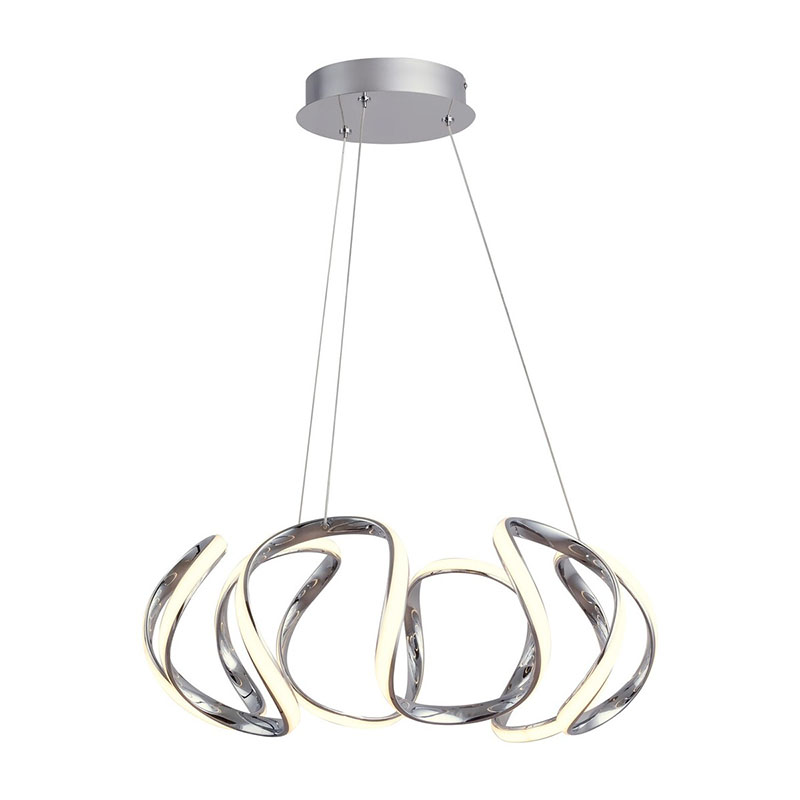 Palmira LED függeszték (38W) - meleg fehér, króm