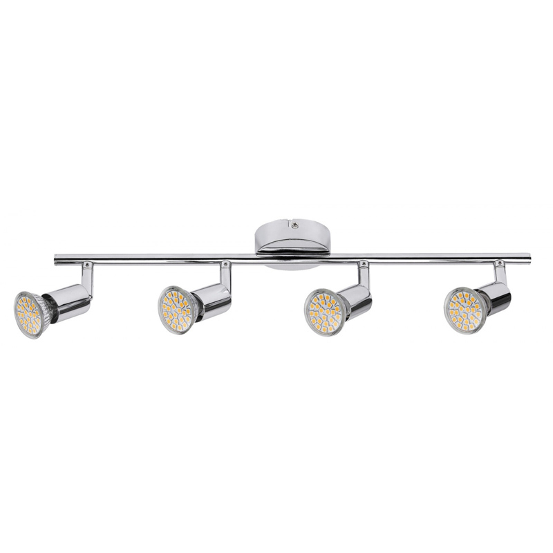 Norton mennyezeti spot LED lámpatest (4x3W) GU10-es fényforrással, króm
