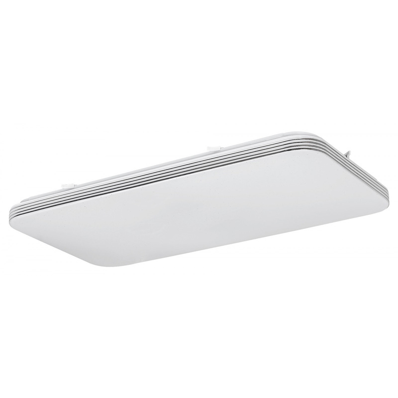 Oscar mennyezeti LED lámpa, téglalap alakú, csillogó effekttel (36W/2520lm) természetes fehér, fehér+króm