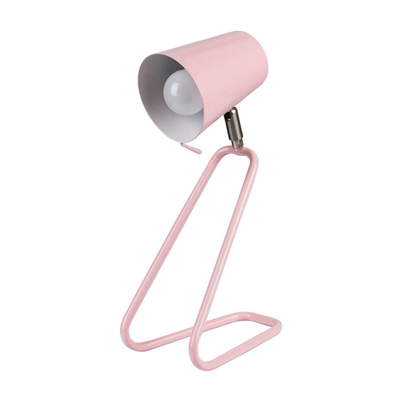 Olaf fémvázas asztali lámpa kapcsolóval (E14) minimal stílus, pink