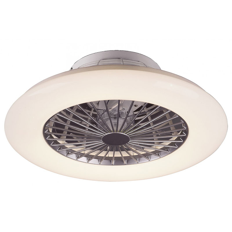 Dalfon mennyezeti LED lámpa (30W) ventilátorral - állítható színhőmérséklet, fényerőszabályozás - távirányítóval