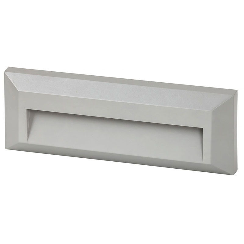 Pueblo LED lépcsővilágító - téglalap, szürke (1.6W) természetes fehér
