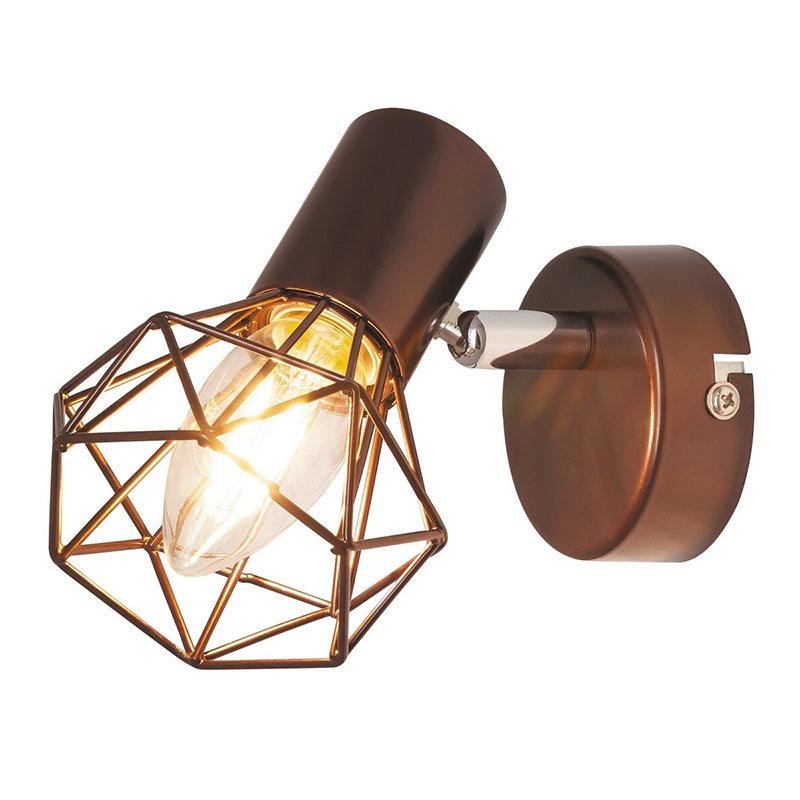Odin fali spotlámpa (E14) art deco, indusztriális stílus