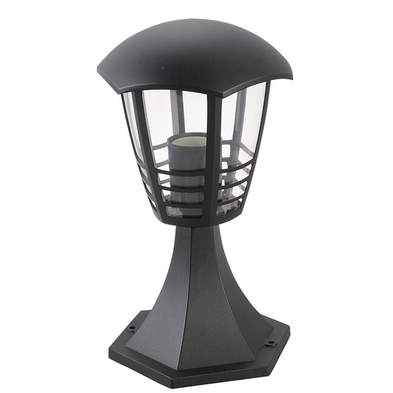 Marseille klasszikus kültéri állólámpa, fekete, IP44 (E27) alacsony 29 cm
