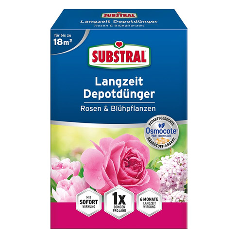 Osmocote hosszú hatású virágtrágya rózsákhoz és virágzó növényekhez (750g)
