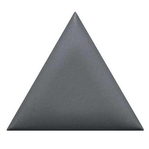 Bőrpanel, bőr falpanel: szabályos háromszög alakú  - Inka-802 Szürke (25x21.7 cm)