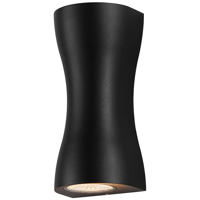 Dena kültéri fali fel-le világító LED lámpa (12W) természetes fehér, fekete - IP54
