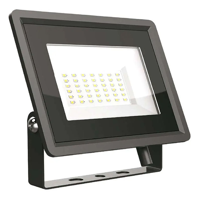 A-Series LED reflektor, fekete ház (30W/110°) - meleg fehér