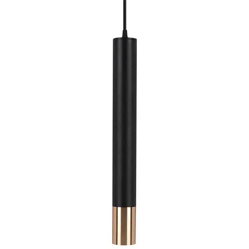 Fém függőlámpa (GU10) - fekete-arany színű modern rúd függeszték - 50 cm