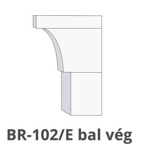 BR-102/E díszléchez - Bal oldali véglezárás (Nem termék, csak szolgáltatás!)