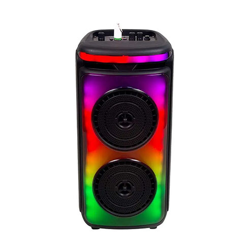 Karaoke görgős hangfal mikrofonnal (400 Watt) akkumulátor, RGB világítás, +1db wireless mikrofon