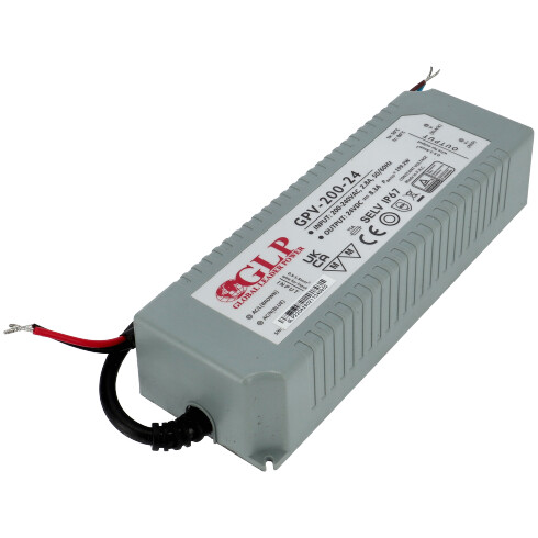 Vízálló LED tápegység 24 Volt - műanyag házas, ipari (200W/8.33A) 5 év garancia