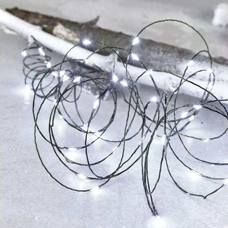 Kültéri nano fényfüzér (150 LED/15 méter) időzítővel - hideg fehér